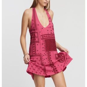 Free People Country Nights embellished pink dress